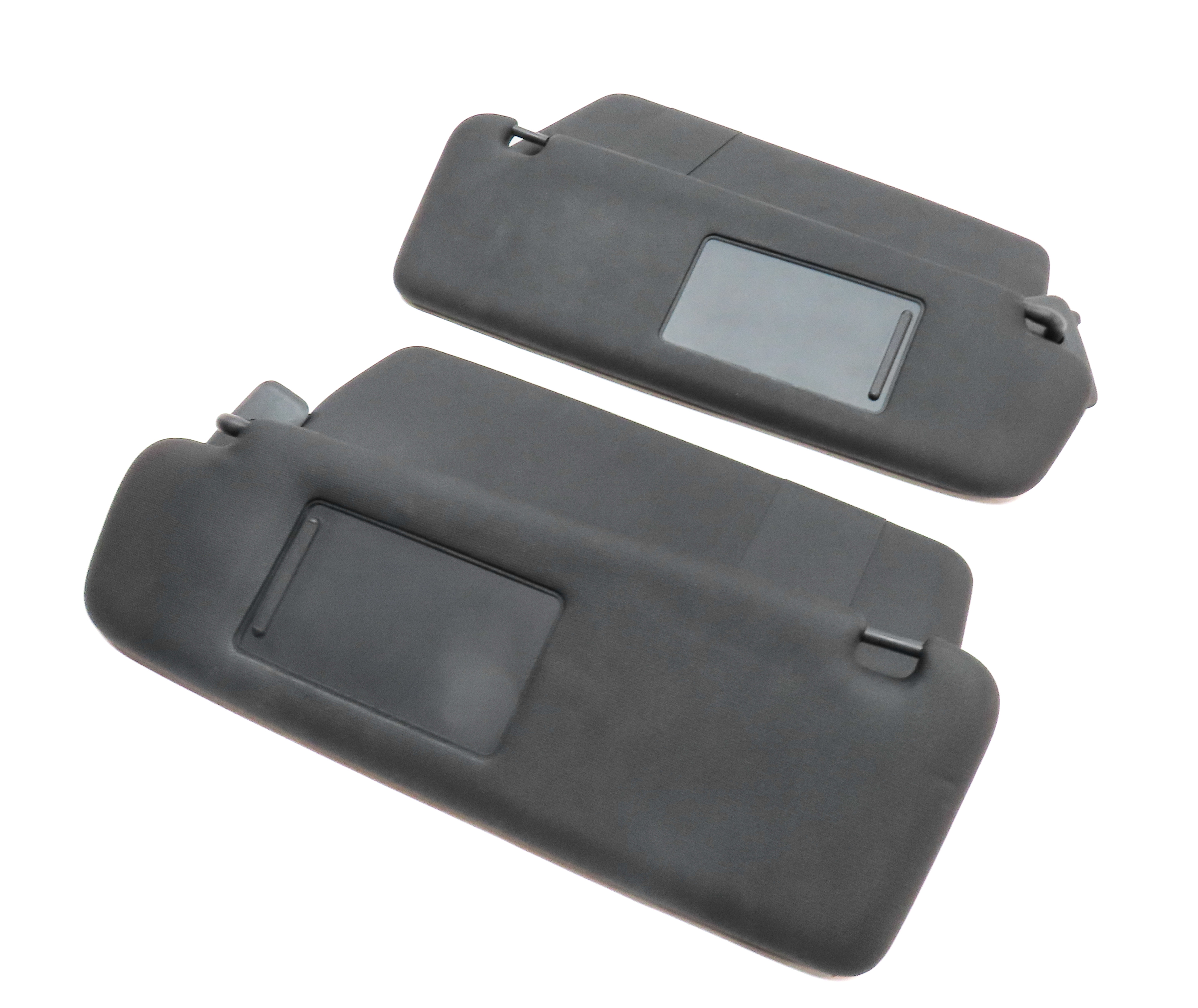 2011-2014 PORSCHE CAYENNE (958) FRONT LEFT & RIGHT SUNVISOR SHADE SET 2 (Black) — exact item pictured